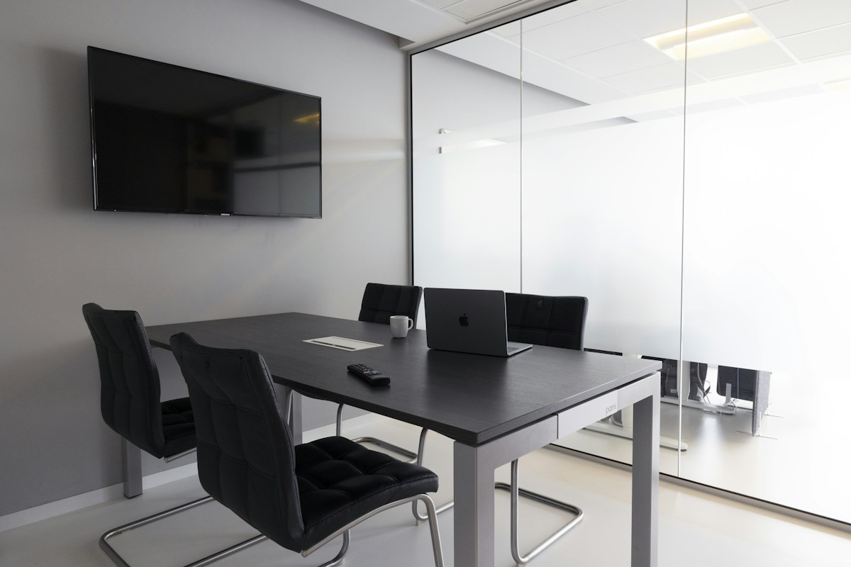 A meeting room ready for a conversation