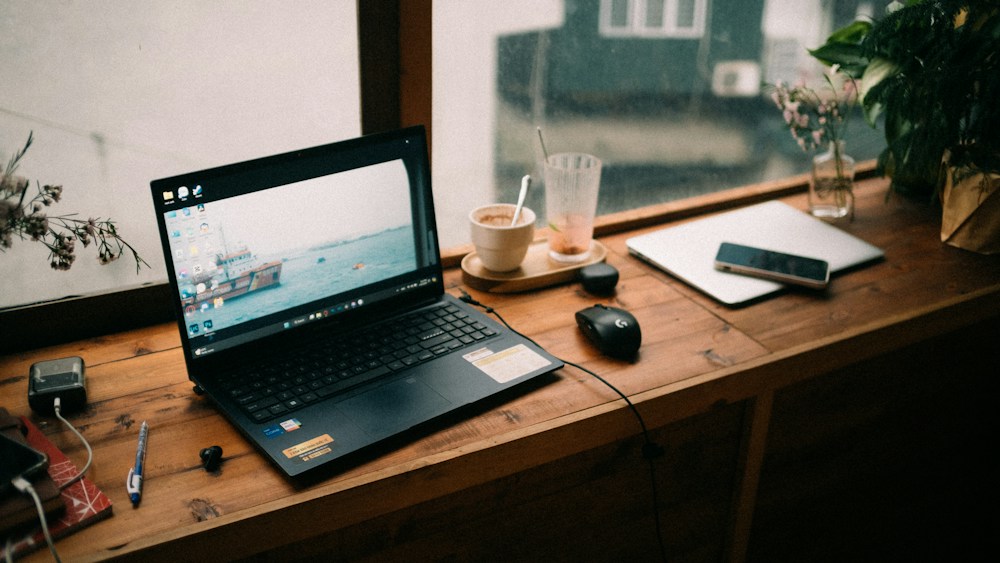 An inviting workspace with a laptop